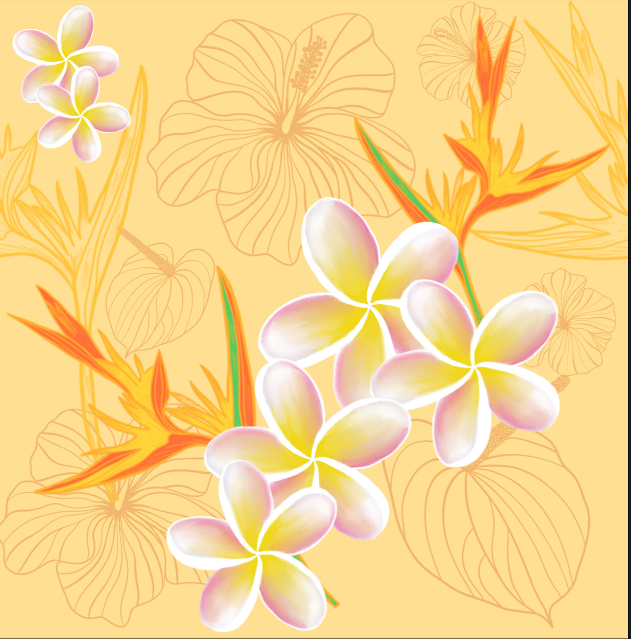 Tropical Floral Swaddle