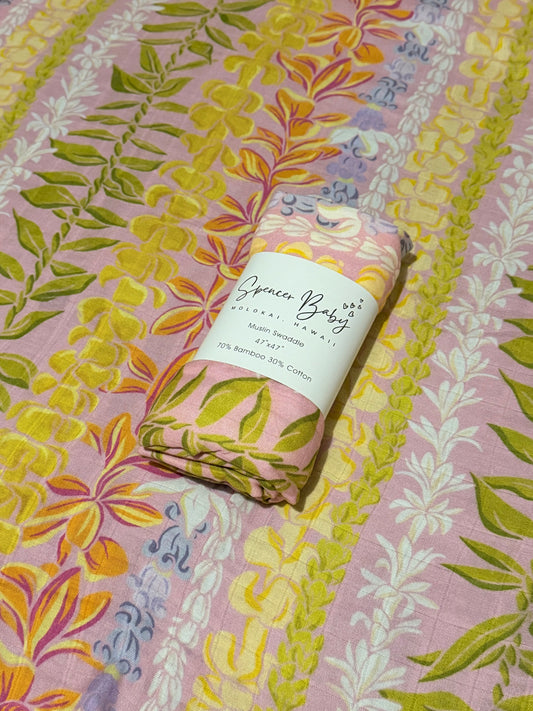 Lei Day Swaddle (pink)